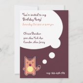 Kawaii-Katze Einladung (Rückseite)