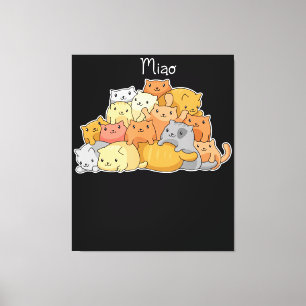 Kawaii Katze Japanisch Anime Niedlich Liebhaber un Leinwanddruck