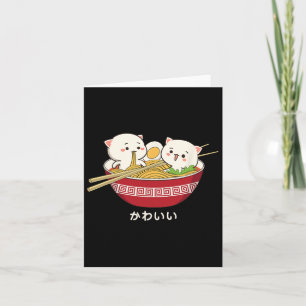 Kawaii Katze Japanisch Tokio Anime Cat Ramen T Shi Karte