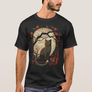 Kawaii Katze Japanischer Retro Männer Frauen Kinde T-Shirt
