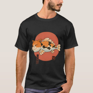 Kawaii-Katze-Koi-Fisch-Hybrid - Japanischer Ukiyo- T-Shirt