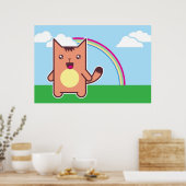 Kawaii-Katze Poster (Küche)
