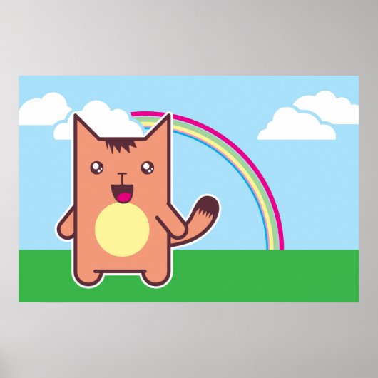 Kawaii-Katze Poster (Vorne)