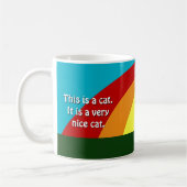 Kawaii Katze und Regenbogen Kaffeetasse (Links)