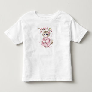 Kawaii-Katze unter Sakura-Zweig, von Natasha Us Kleinkind T-shirt