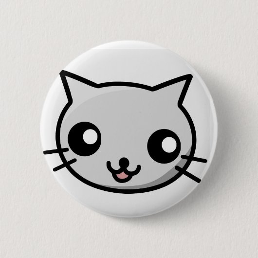 Kawaii Katzen-Abzeichen Button (Vorderseite)