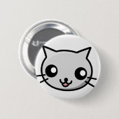 Kawaii Katzen-Abzeichen Button (Vorne & Hinten)