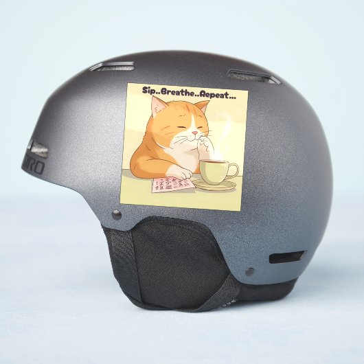 „Kawaii-Katzen-Aufkleber" Aufkleber (Helmseite)