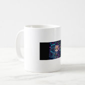 Kawaii-Katzen-Coder-Kaffeetasse | Süße Programmier Kaffeetasse (Vorderseite Links)
