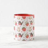 Kawaii Katzen & Erdbeeren Tasse (Zentrum)