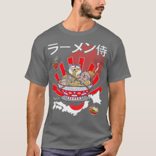 Kawaii-Katzen fressen Ramen-Nudeln und japanische  T-Shirt
