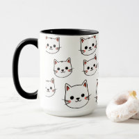 Kawaii Katzen-Gesichter – Süßes minimalistisches C
