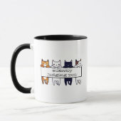 Kawaii-Katzen hängen "still und still" Tasse (Links)