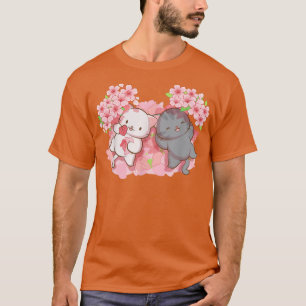 Kawaii Katzen unter Cherry Blossom Bäume Japanisch T-Shirt