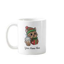 Kawaii-Katzen-Weihnachts-Kaffeetasse