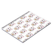 Kawaii-Katzenblasen-Tee Notizblock (Linke Seite)