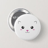 Kawaii Katzengesicht Button (Vorne & Hinten)
