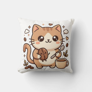 Kawaii-Katzenkissen - Bezaubernder Bohnenlöffellie Kissen