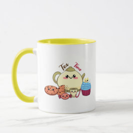 Kawaii-Kekse und niedliche Teezeit Tasse