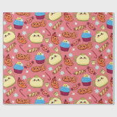 Kawaii-Kekse und niedliche Teezeitmuster Geschenkpapier (Flach)