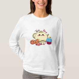 Kawaii-Kekse und warme Teezeit T-Shirt