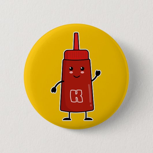 Kawaii Ketchup: Die besten Freunde für immer BESTE Button (Vorderseite)