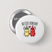 Kawaii Ketchup und Senf Funny Beste Freundin am be Button (Vorne & Hinten)