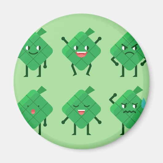 Kawaii Ketupat Magnet (Vorne)