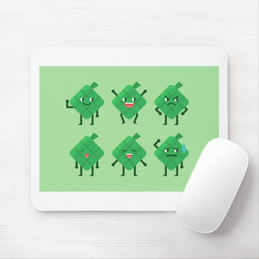 Kawaii Ketupat Mousepad (Mit Mouse)