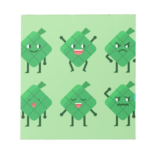 Kawaii Ketupat Notizblock (Vorderseite)