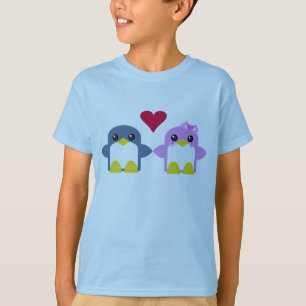 kawaii Kinder Pinguine lieben süße Tweety T-Shirt