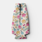 Kawaii-Kindermuster mit niedlichen Doodles Flaschenkühler (Rückseite)