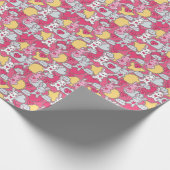 Kawaii Kindermuster mit Niedlichen Doodles Geschenkpapier (Ecke)