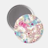Kawaii Kindermuster mit Niedlichen Doodles Magnet (Vorderseite/Rückseite)