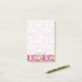 Kawaii-Kindermuster mit Niedlichen Doodles Post-it Klebezettel (Auf Schreibtisch)