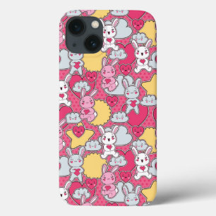 Kawaii Kindermuster mit niedlichen Gekritzeln 2 Case-Mate iPhone Hülle