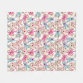 Kawaii Kindermuster mit niedlichen Gekritzeln 2 Fleecedecke (Vorderseite (Horizontal))