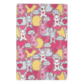 Kawaii Kindermuster mit niedlichen Gekritzeln 2 Mini Klemmbrett (Rückseite)