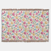 Kawaii Kindermuster mit niedlichen Gekritzeln Decke (Vorderseite)