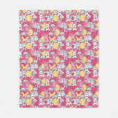 Kawaii Kindermuster mit niedlichen Gekritzeln Fleecedecke (Vorderseite)