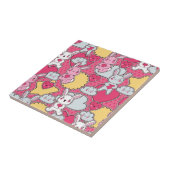 Kawaii Kindermuster mit niedlichen Gekritzeln Fliese (Seite)