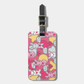 Kawaii Kindermuster mit niedlichen Gekritzeln Gepäckanhänger (Vorderseite vertikal)