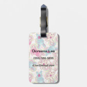 Kawaii Kindermuster mit niedlichen Gekritzeln Gepäckanhänger (Rückseite vertikal)