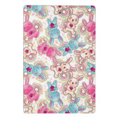 Kawaii Kindermuster mit niedlichen Gekritzeln Mini Klemmbrett (Rückseite)