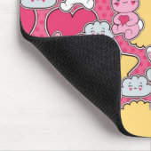Kawaii Kindermuster mit niedlichen Gekritzeln Mousepad (Ecke)