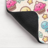Kawaii Kindermuster mit niedlichen Gekritzeln Mousepad (Ecke)