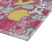 Kawaii Kindermuster mit niedlichen Gekritzeln Schneidebrett (Ecke)