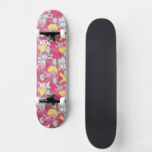 Kawaii Kindermuster mit niedlichen Gekritzeln Skateboard (Vorderseite)