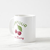 Kawaii-Kirsch-Illustration Kaffeetasse (Vorderseite Links)