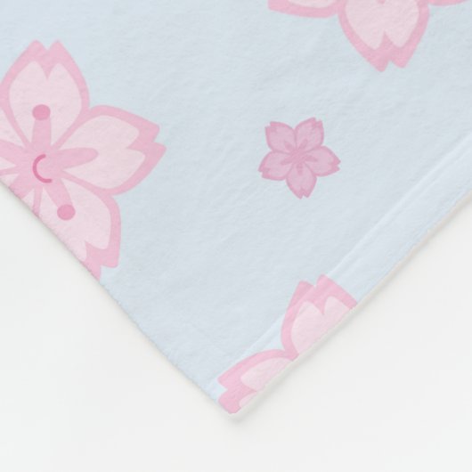 Kawaii Kirschblüte Kirschblüten Fleecedecke (Ecke)
